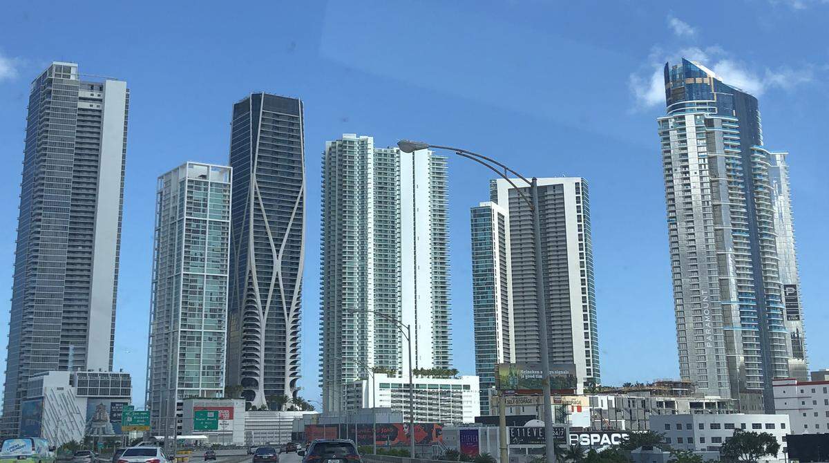 Most new residential towers in downtown Miami have been built for foreigners and out-of-towners. Few local workers can afford to live in them.