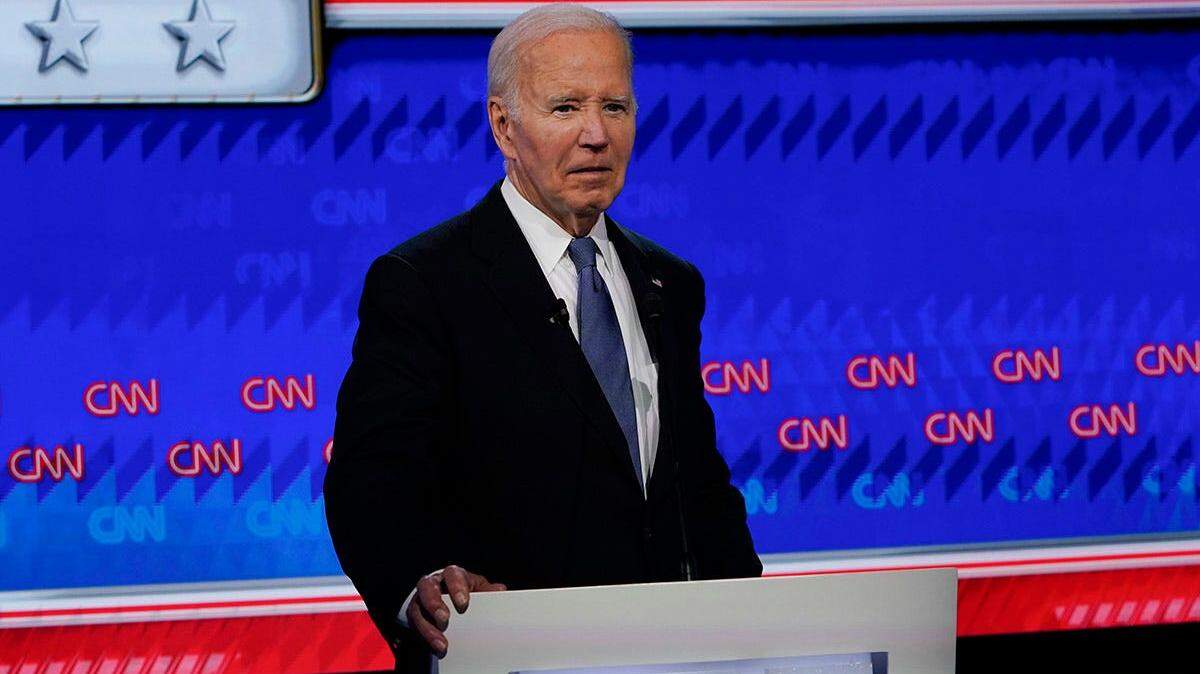 President Joe Biden during the debate at CNN’s studios in Atlanta on June 27, 2024.