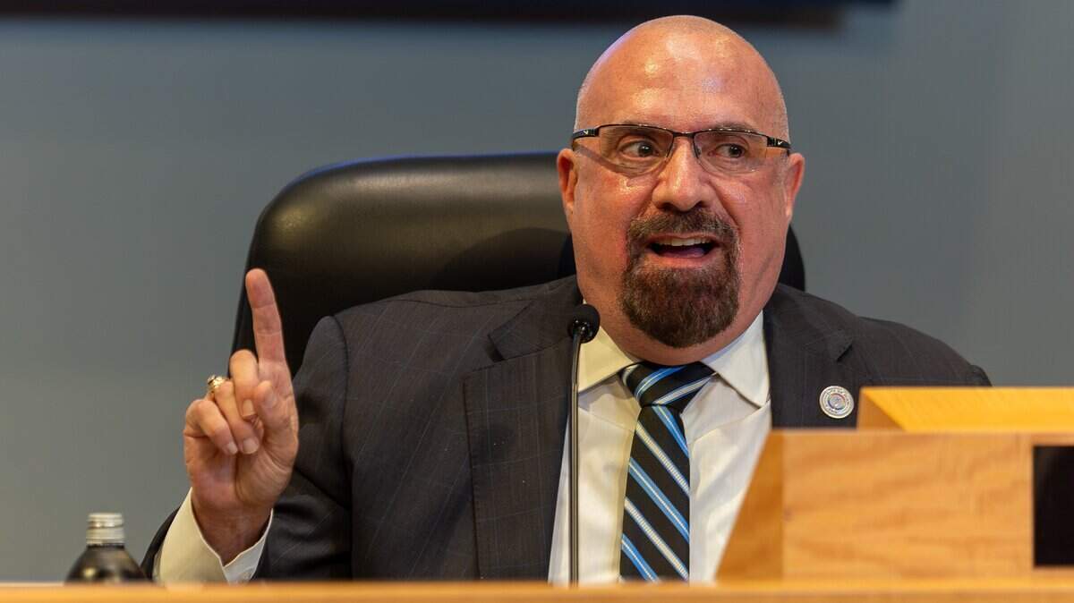 Commissioner Damian Pardo speaks during a commission meeting at Miami City Hall in Miami, Fla., on Thursday, June 11, 2026.
