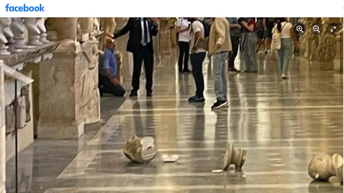 An American tourist was visiting the Vatican Museums in Vatican City and, upset he could not meet the pope, smashed two busts, guards said.