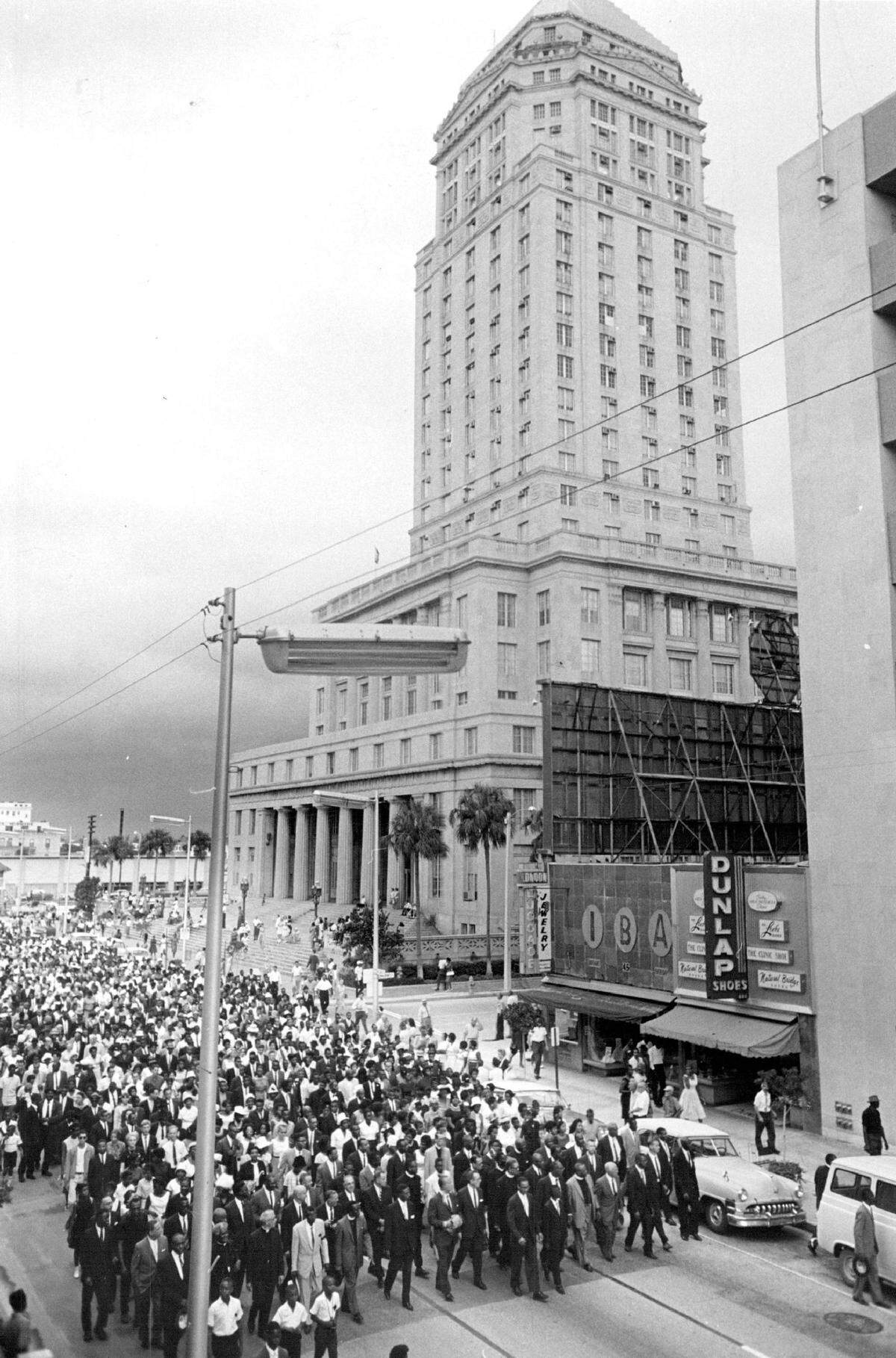 A parade in 1963 on Flagler.