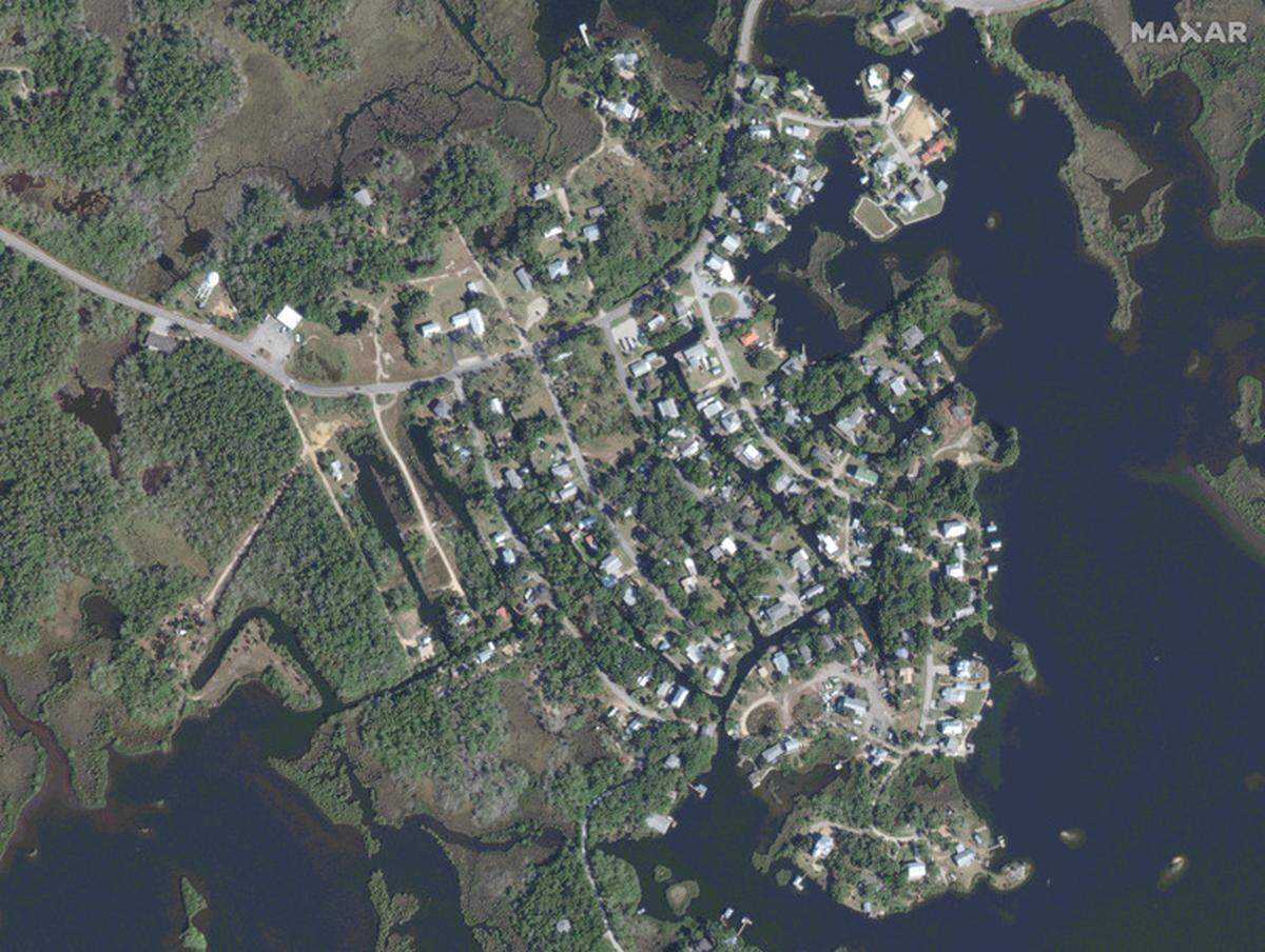 This is how Ozello, Florida looked before Hurricane Idalia on Jan. 12, 2023.