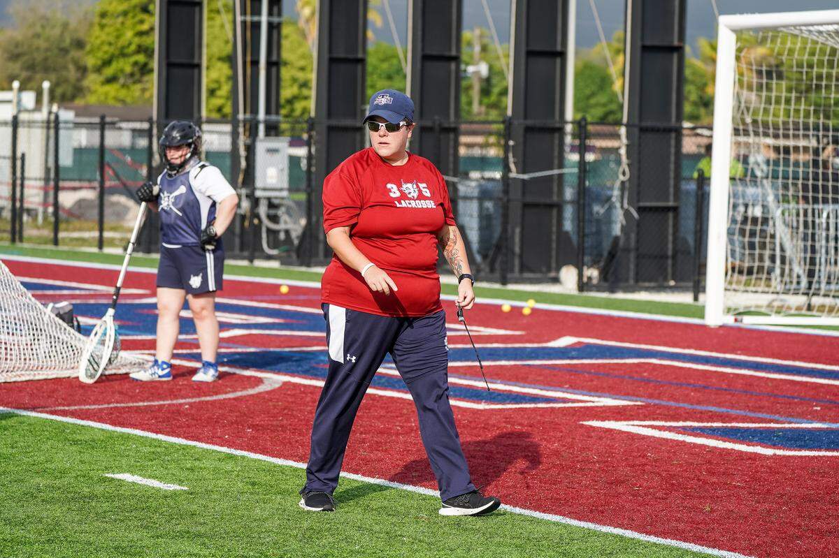 St. Thomas University women’s lacrosse coach Ceinwen Simpson leads the Bobcats in the second season of their program.