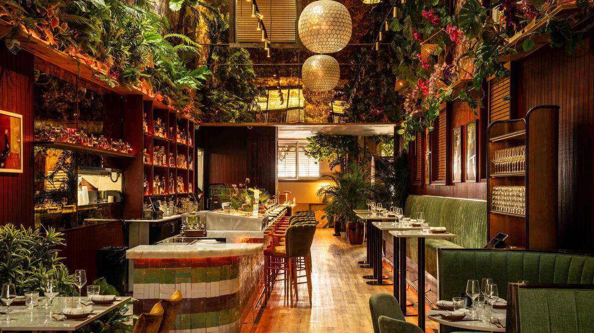 The interior of Las’ Lap at the Daydrift Hotel in Miami Beach.