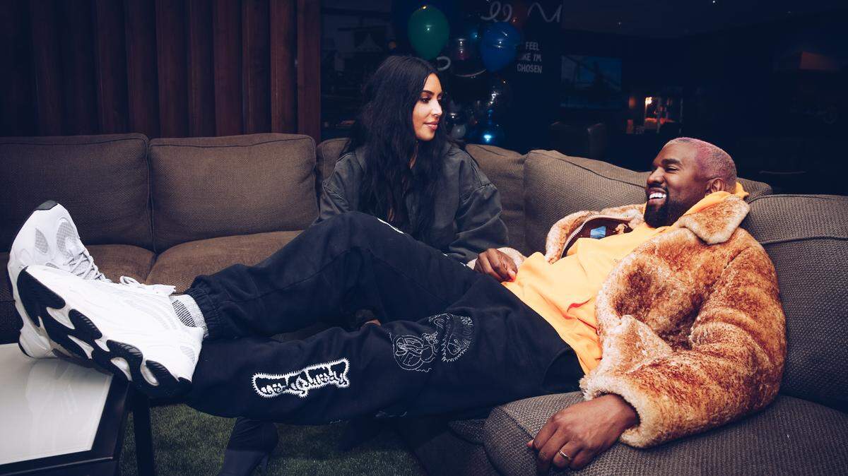 Kim Kardashian West and Kanye West attend the Travis Scott Astroworld Tour at The Forum on Dec. 19, 2018, in Inglewood, California.