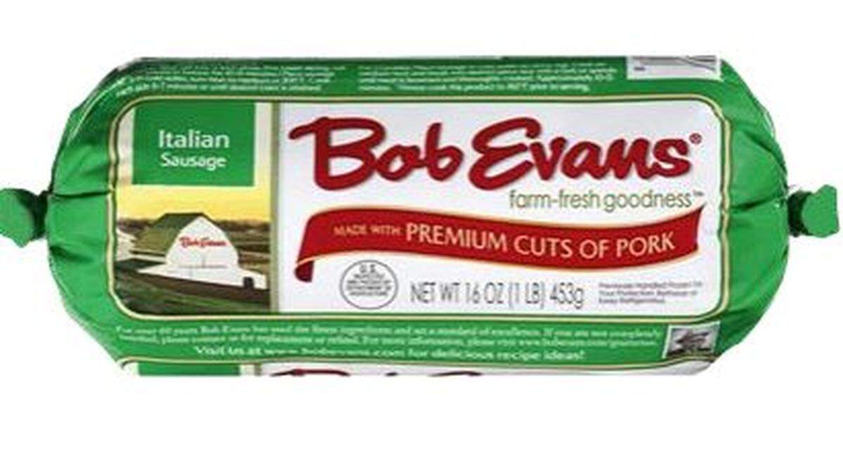 A 1-pound chub of Bob Evans Italian Sausage