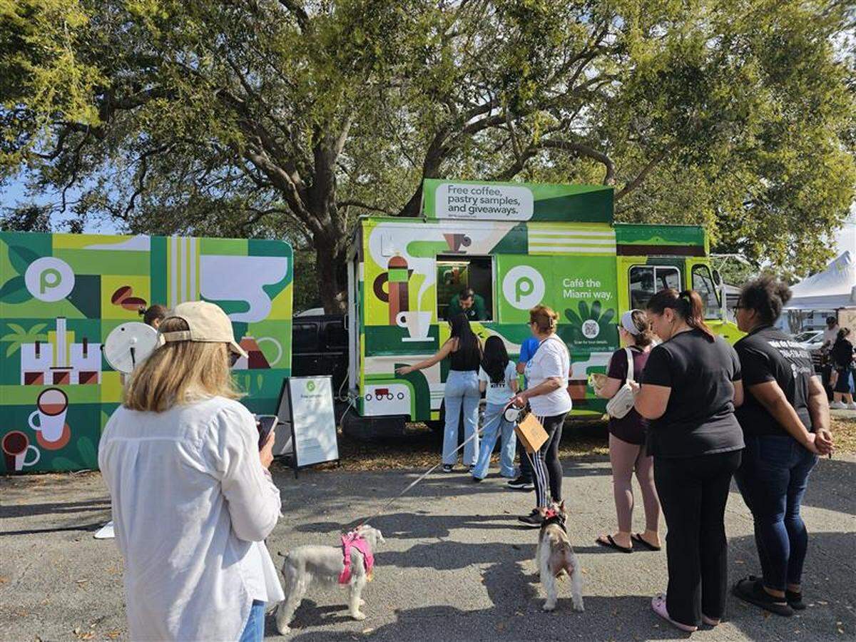 The Publix cafecito truck serves free samples of coffee, cafecito and bakery items at select locations during promotional tours.