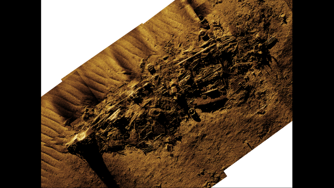 The S.S. Dellwood sank off Attu when it hit a “submerged rock pinnacle” while being towed to a dock, officials said. The wreck was later bombed due to being a navigational hazard, historians say.