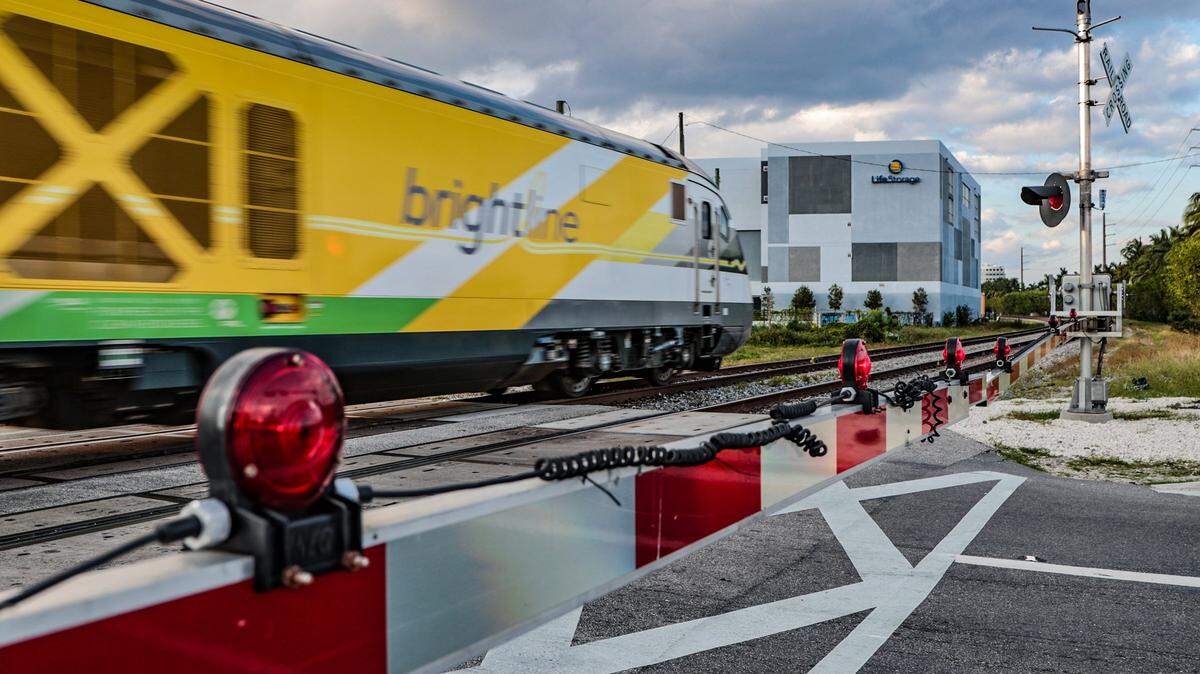 A woman was hospitalized in stable condition after a Brightline train crash at the railroad crossing at Miami Gardens Drive and Northeast 26th Avenue on Oct. 28, 2025.