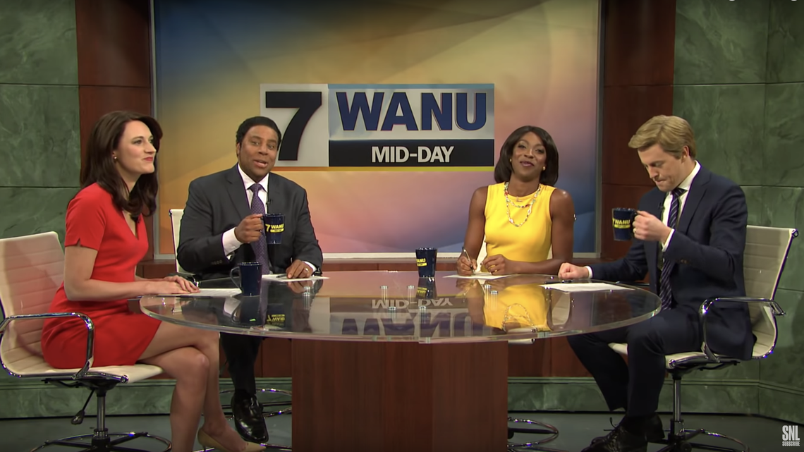 A new NBC’s “Saturday Night Live” sketch centered around a South Florida TV news station had anchors cheering every time the suspect in a crime story was not their race.