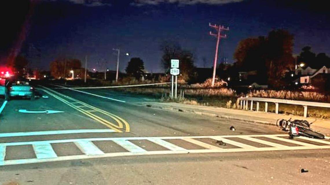 A 16-year-old died after he ran through a red light on his motorcycle and collided with another vehicle, New York officials say.