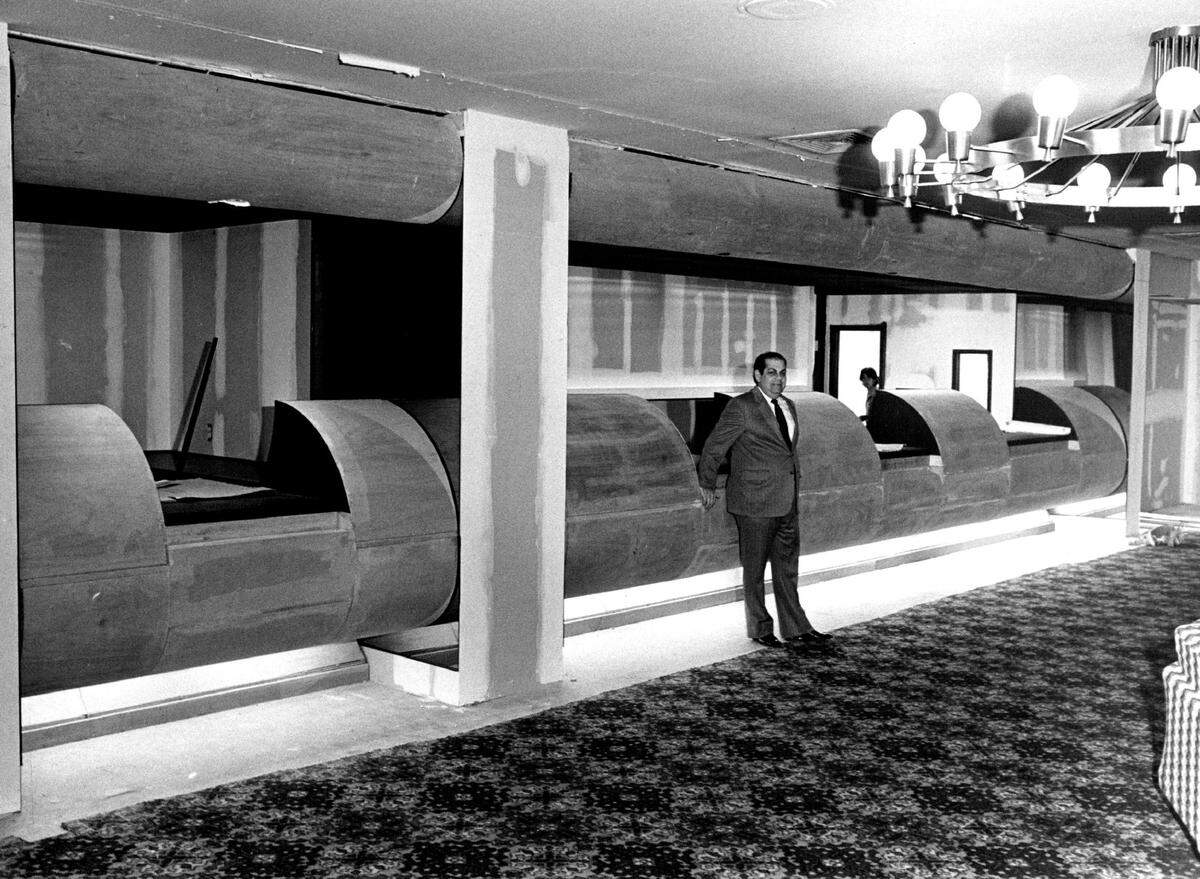 The desk at the Everglades Hotel in 1979.