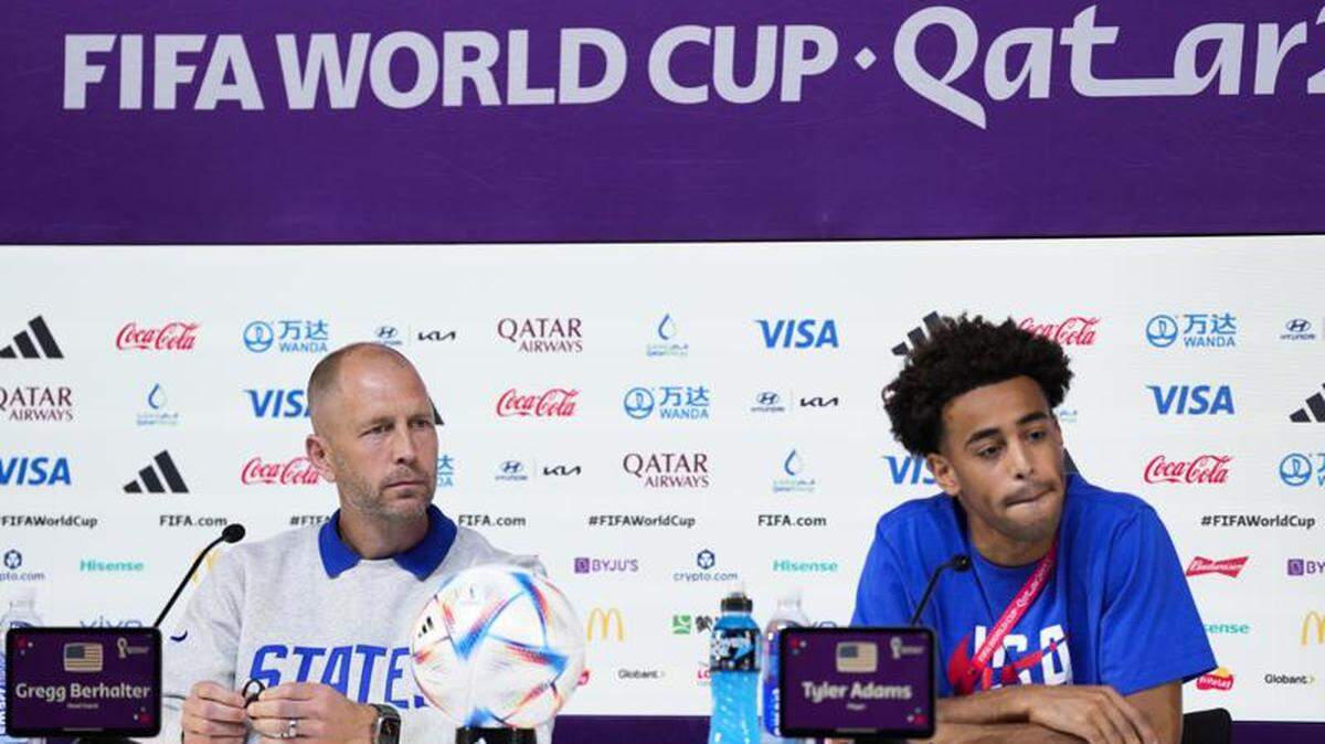 U.S. coach Gregg Berhalter (left) and captain Tyler Adams (right) were grilled about politics by Iranian media on the eve of the USA vs Iran World Cup match in Qatar.