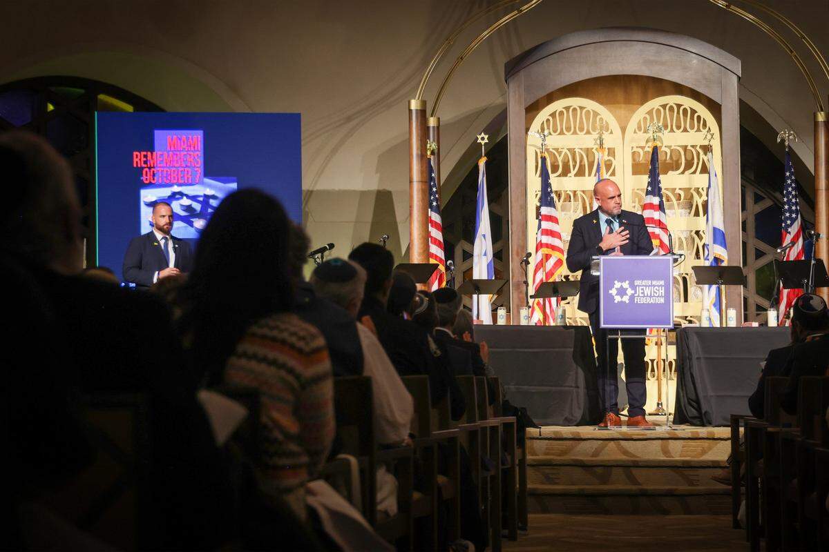 Last year the Greater Miami Jewish community gathered at Temple Beth Sholom in remembrance of those who perished in the events of October 7, 2023 at Temple Beth Sholom in Miami Beach.