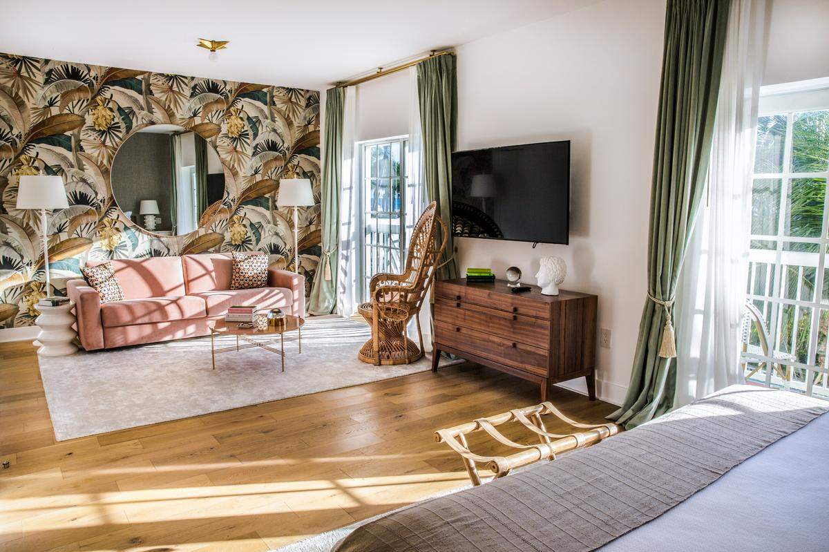 A suite inside The Savoy Hotel.