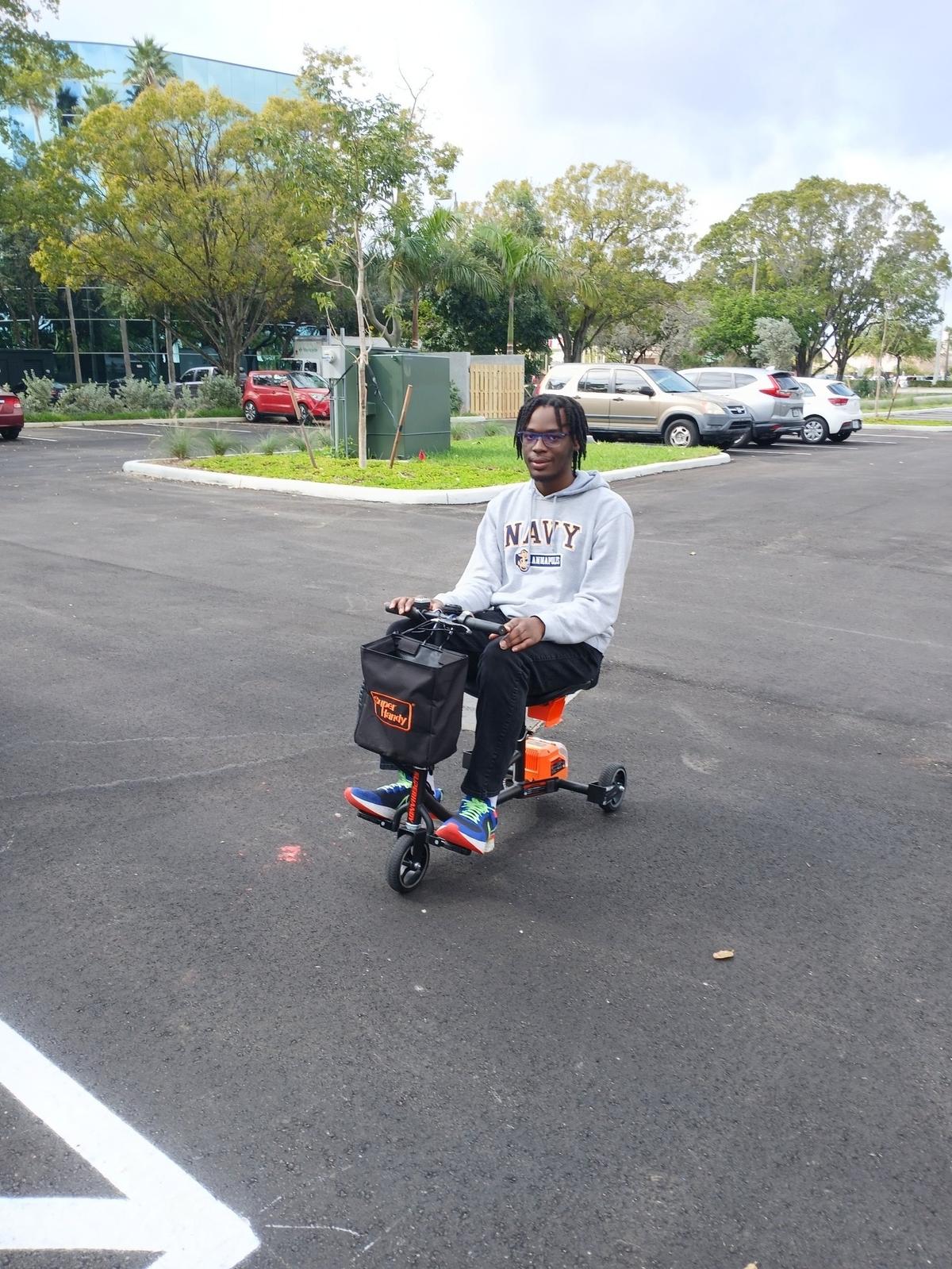 Deryan Deal, a 19-year-old engineering student at the University of Central Florida and Florida International University, received an unexpected gift of a scooter over the 2024 holidays from Wish Book donor Bernhard Lukoschek of Miramar. He read a Miami Herald Wish Book story of another person who needed a scooter. When his gift didn’t work for that person (and she received a scooter from another donor) Lukoschek told the Multiple Sclerosis Foundation he’d gladly give his scooter to someone at the charity who could use one.