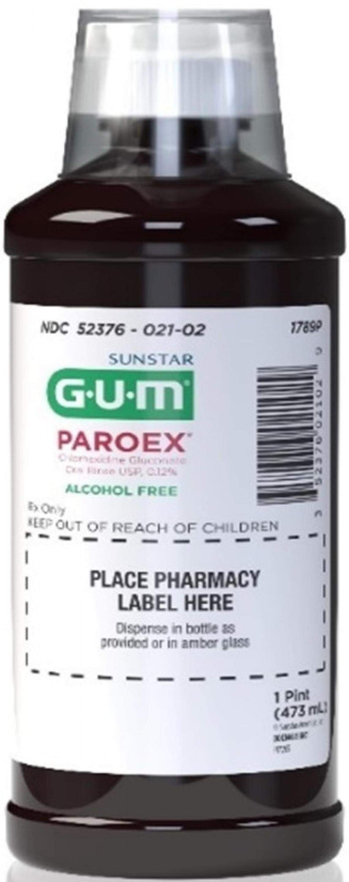 1 pint bottle of GUM Paroex Chlorhexidine Gluconate Oral Rinse