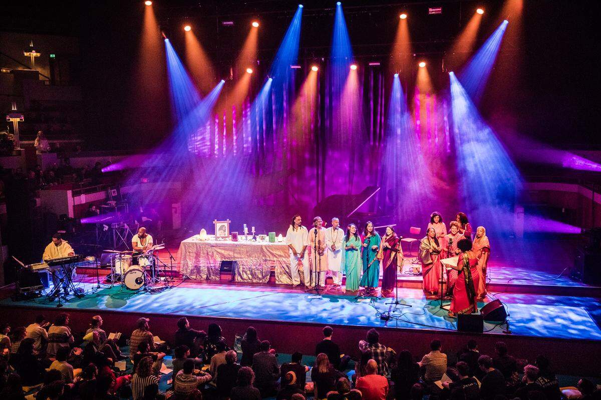 The Sai Anatam Singers, who will perform the music of Alice Coltrane Friday night at the North Beach Bandshell.