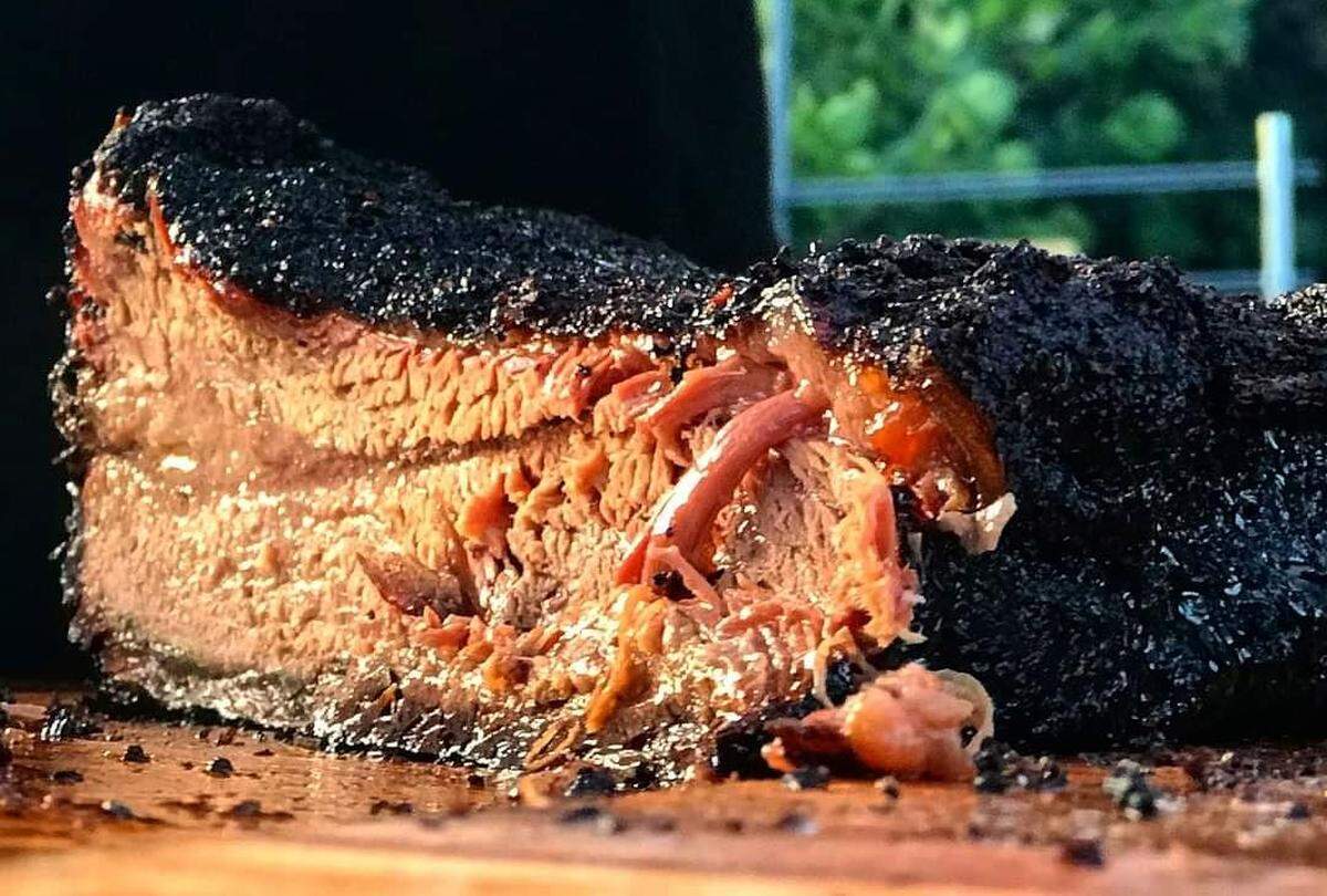Brisket is smoked for at least 12 hours at Smokez.