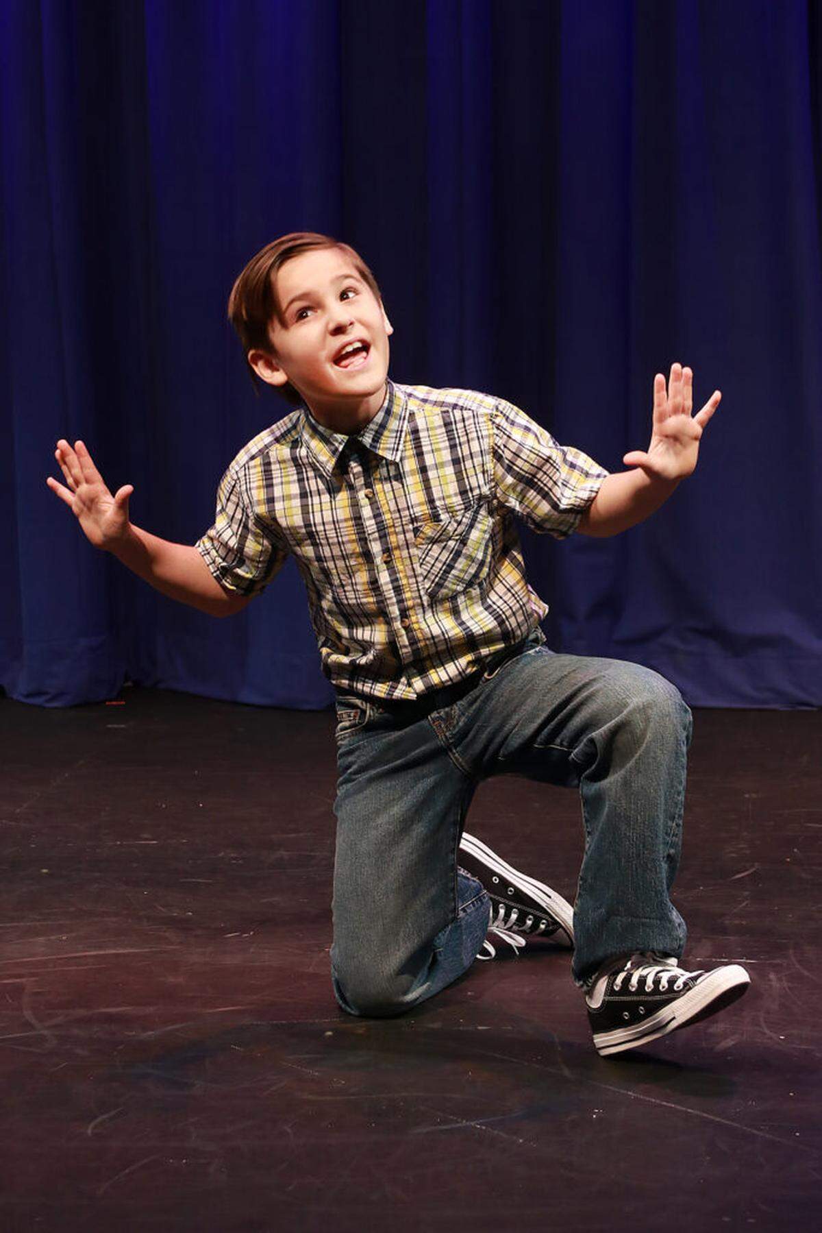 Franco Kiglies plays the imaginative, lonely Noah Gellman in the production of “Caroline, or Change” at the Miracle Theatre.