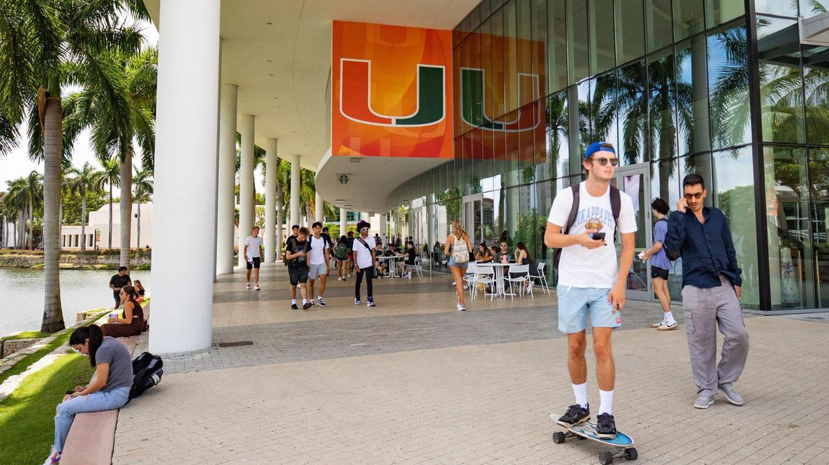 The University of Miami campus in Coral Gables, seen on the first day of classes of the fall semester on Monday, August 22, 2022.
