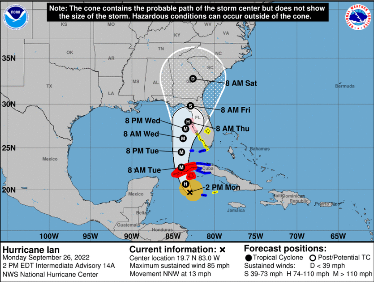Hurricane Ian is forecast to become a major hurricane soon.