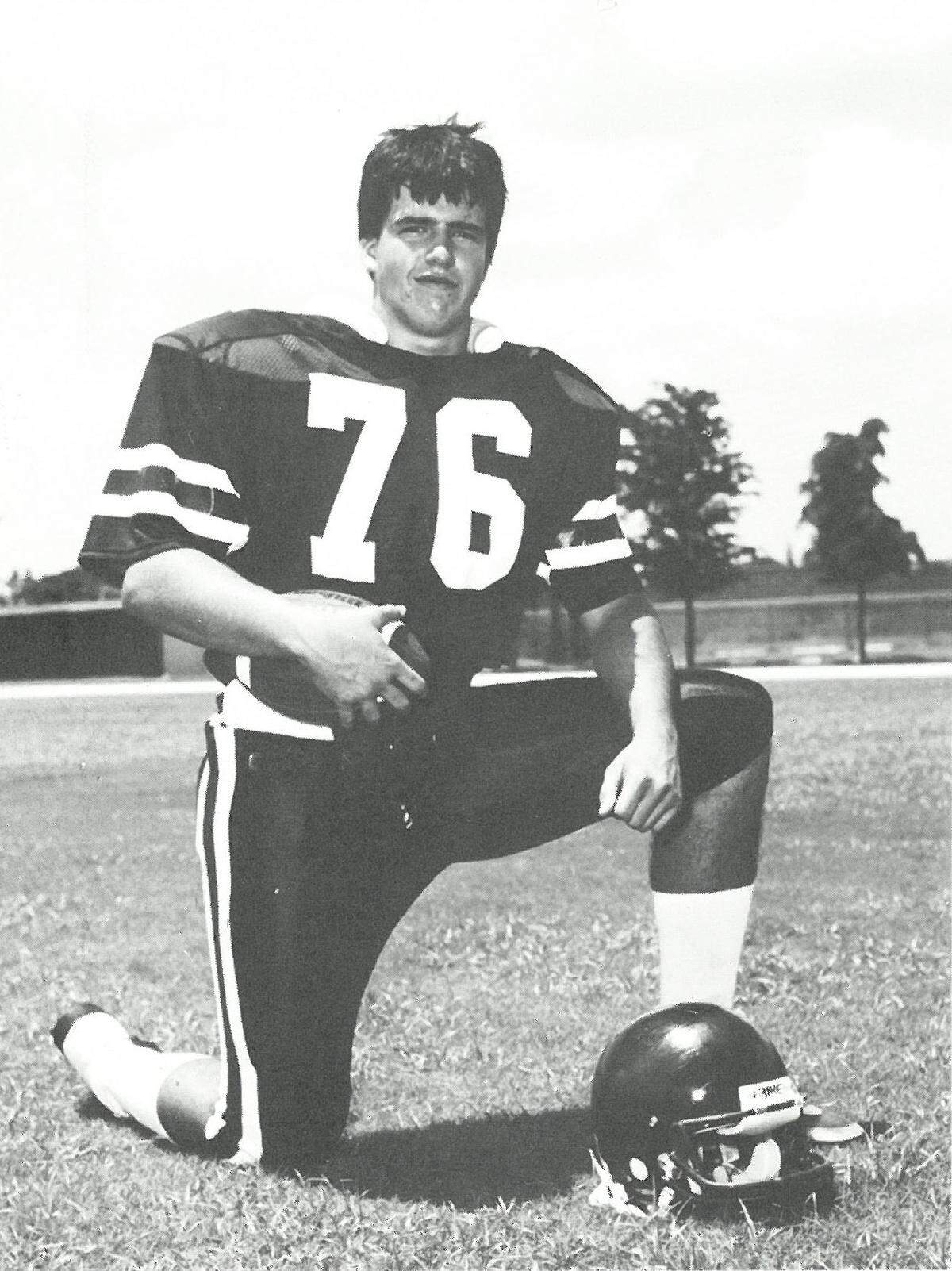 Mario Cristobal from his playing days at Christopher Columbus High School.