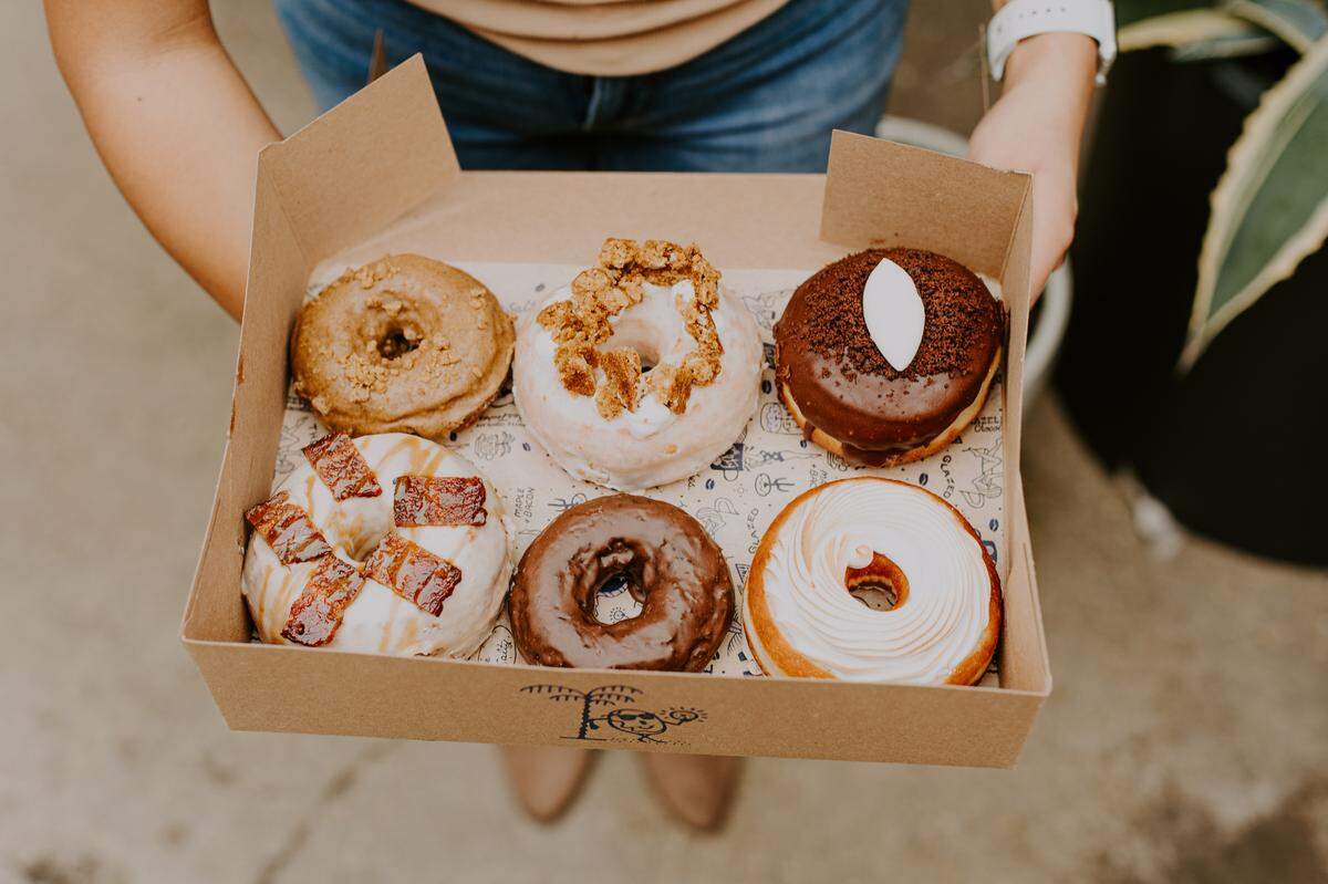 A few of the options at Salty Donut, which is now open in Brickell.