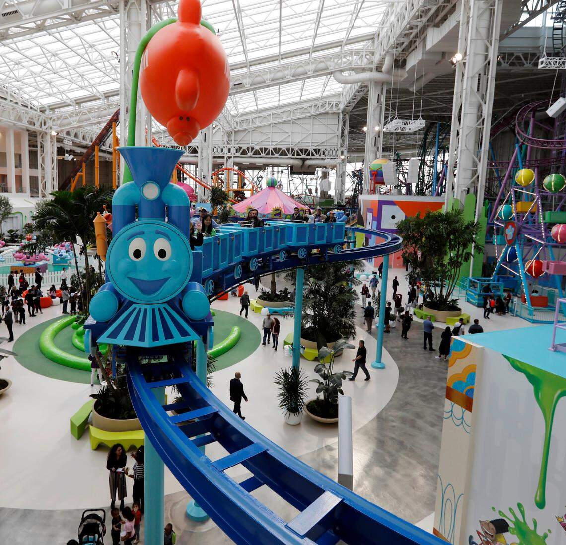 First New Jersey, then Miami? Visitors to the American Dream mega entertainment and shopping complex in East Rutherford, N.J., ride Dora’s Sky Railway, Friday, Oct. 25, 2019.
