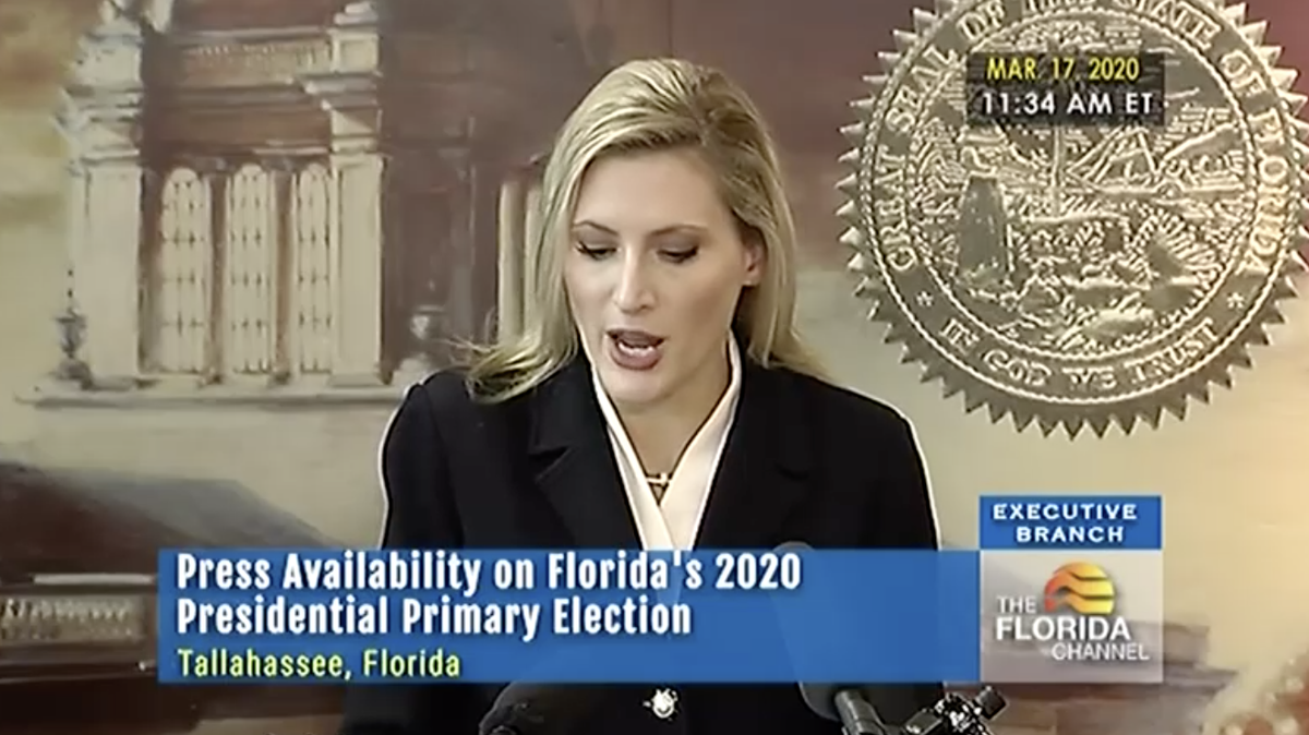 Florida Secretary of State Laurel Lee rejected appeals to offer flexibility to voters in the face of the coronavirus and extend the deadlines for vote-by-mail ballots.