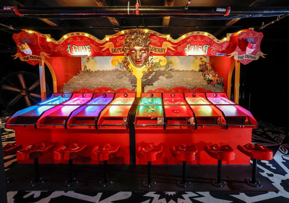 Love & Lust Deity Derby, by artist Rebecca Purcell, on display at the Museum of Sex Miami in Miami, Florida on Friday, November 1, 2024.