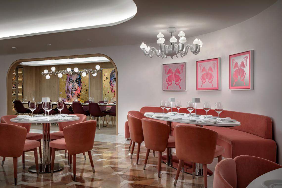 The interior of the upscale Sofia in Miami’s Design District.