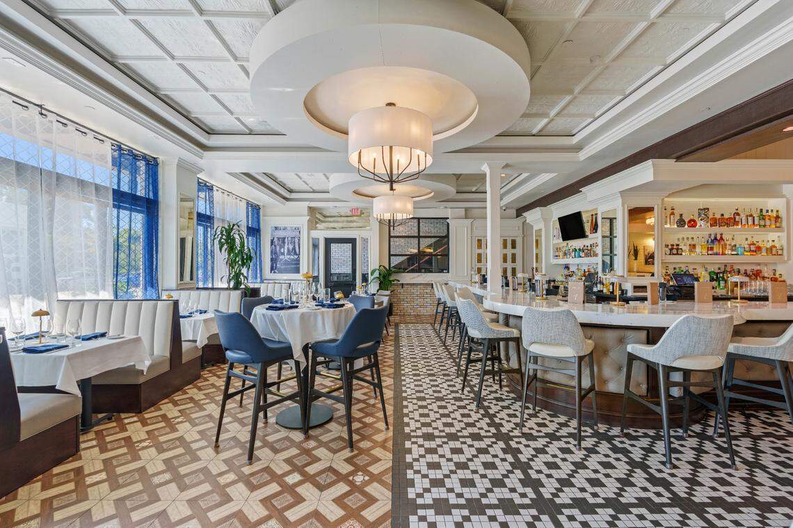 The downstairs bar and dining room at Catch & Cut in Fort Lauderdale.