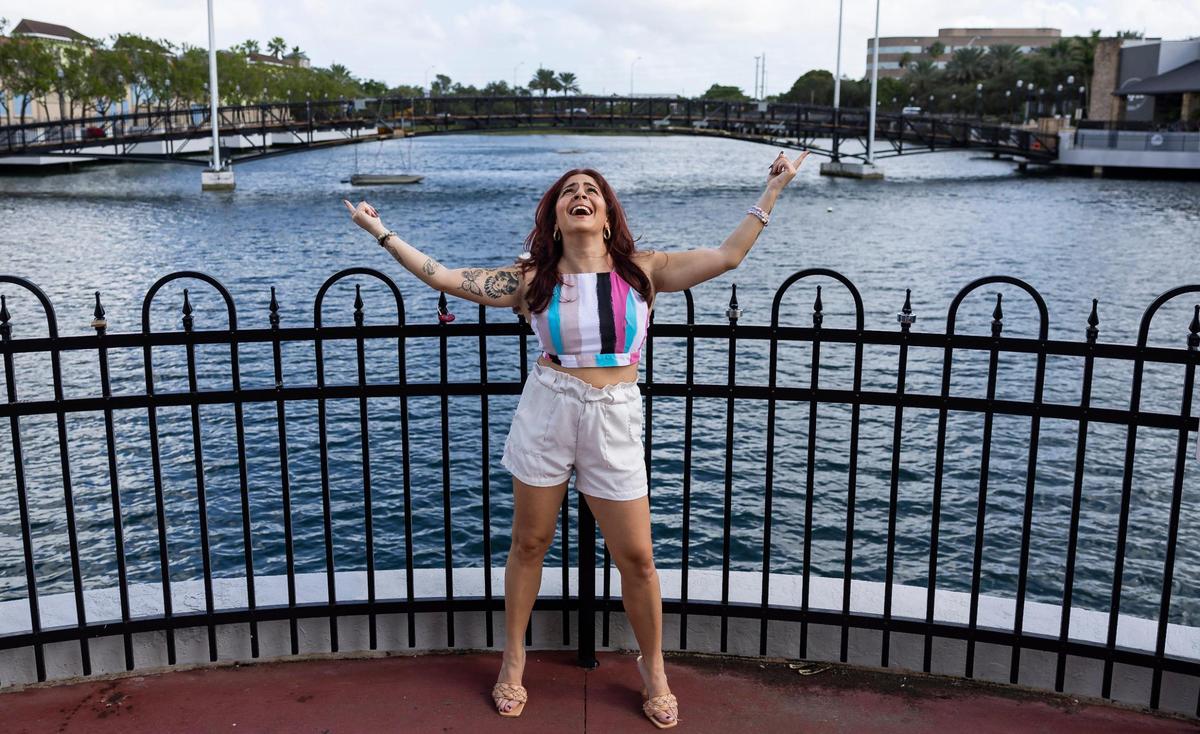 Comedian Brittany Brave at The Palms at Town & Country outdoor shopping mall in Kendall.