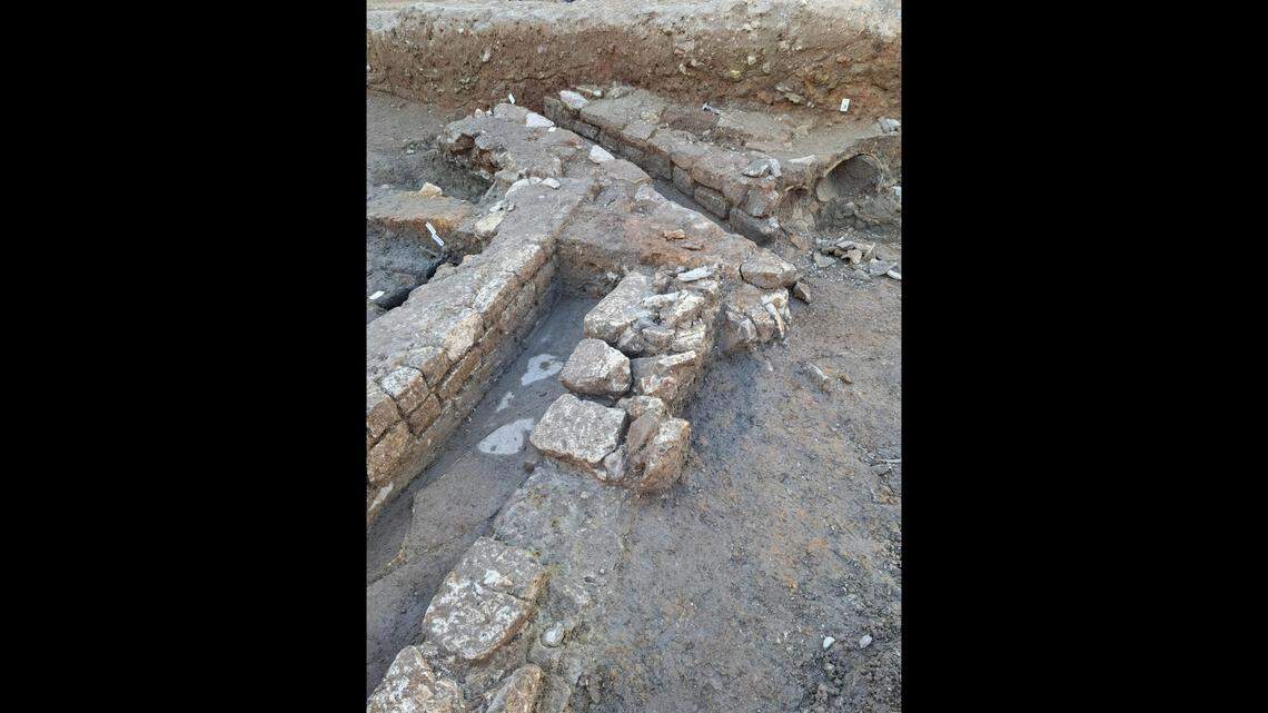 Intersecting pipelines indicate modifications to the system, according to archaeologists.