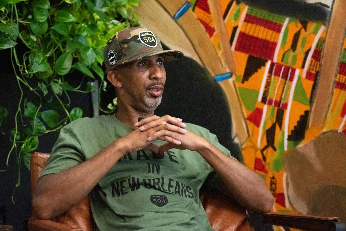 New Orleans rapper Mac, whose real name is McKinley Phipps, looks back at how lyrics were used against him in his 2001 murder case on Saturday, July 22, 2023. Phipps was convicted of manslaughter in a 10-2 verdict and was paroled in 2021.