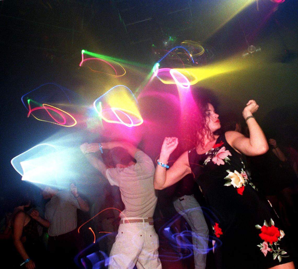 In this photo taken Nov. 12, 1995, revelers danced the night away at Glam Slam, the cavernous club at 1235 Washington Avenue that was owned by Prince. The space, most recently home to Mansion, has been shuttered.