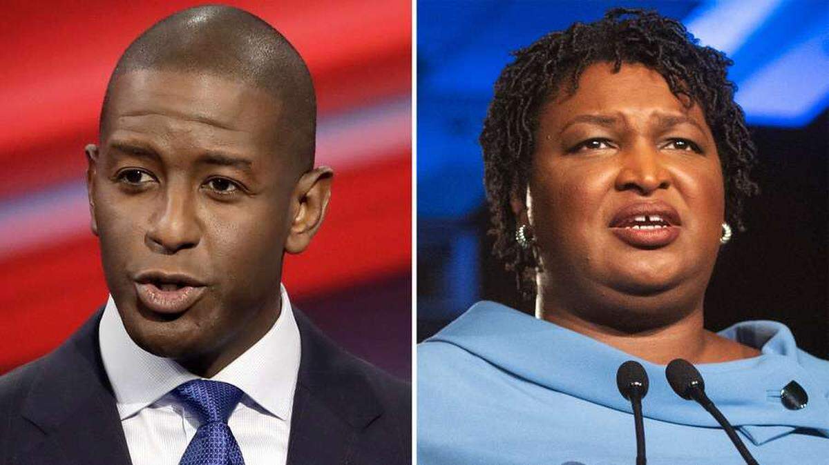 A top adviser to Andrew Gillum who was named in a recent federal grand jury subpoena said there is “no coincidence” that speculation emerged recently about investigations into Gillum and Stacey Abrams, shown above.