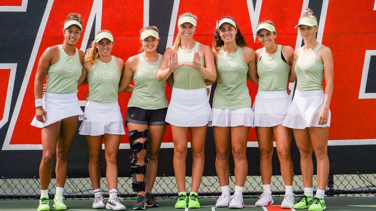 CORAL GABLES, FL - April 17: Miami Hurricanes WTEN vs Boston College on April 17, 2022 in Coral Gables, FL. (Photo by Kameron Mincey/UM Athletics)