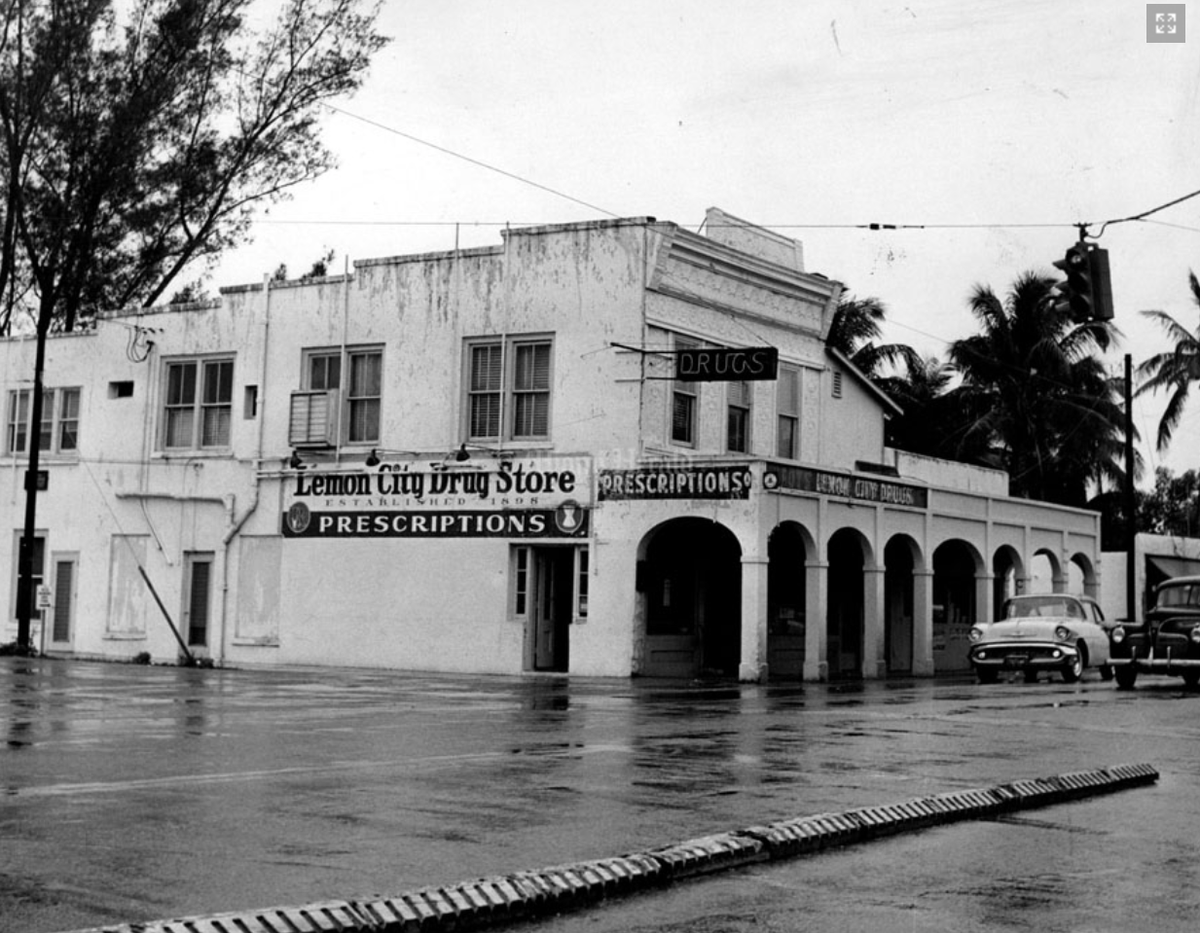 Lemon City drug store at 6045 NE and 2nd Ave. was founded in 1898 - 1958