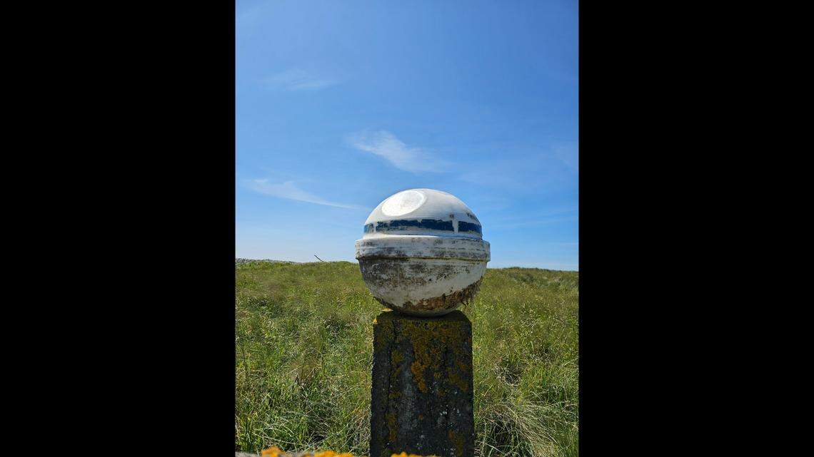 A round object resembling “Star Wars” weaponry was found sitting on a concrete column in Wales, and closer inspection has revealed it originated in South Florida, according to the National Oceanic and Atmospheric Administration.