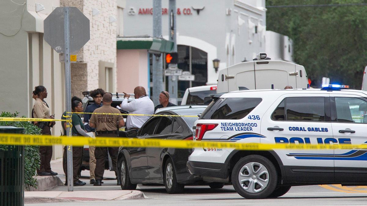 At least one person was shot and killed at a parking garage in downtown Coral Gables on Friday, July 22, 2022.