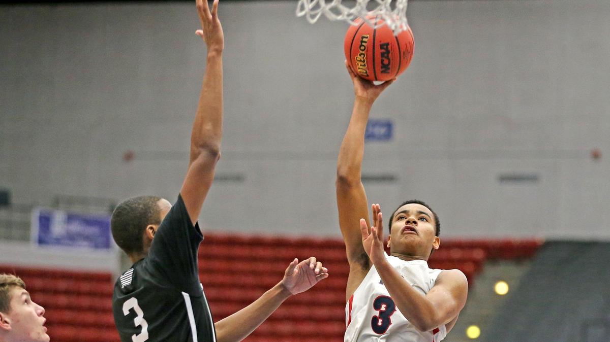 Westminster Academy Stephan Swenson (3) shoots a basket as they play University Christian in the Class 4A Boy’s Semi-Finals State Basketball Championships at the RP Funding Center in Lakeland, Florida, Wednesday, March, 6, 2019.