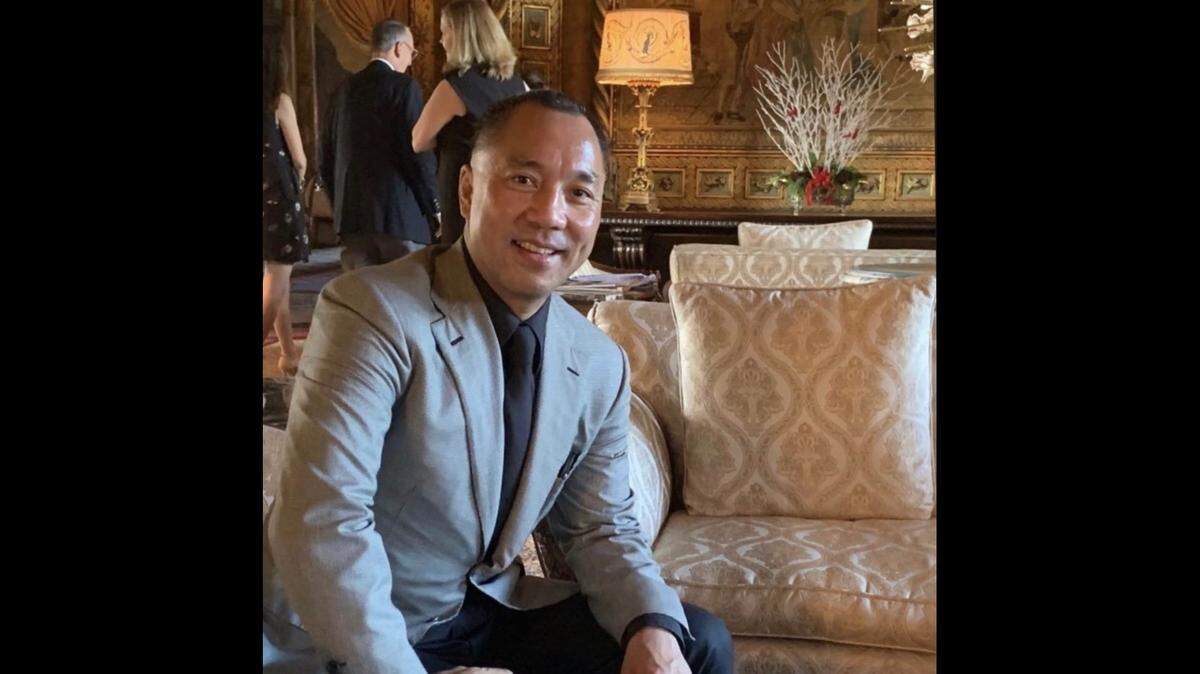 Guo Wengui poses for a photo inside Mar-a-Lago, the president’s club, where he is reportedly a member.