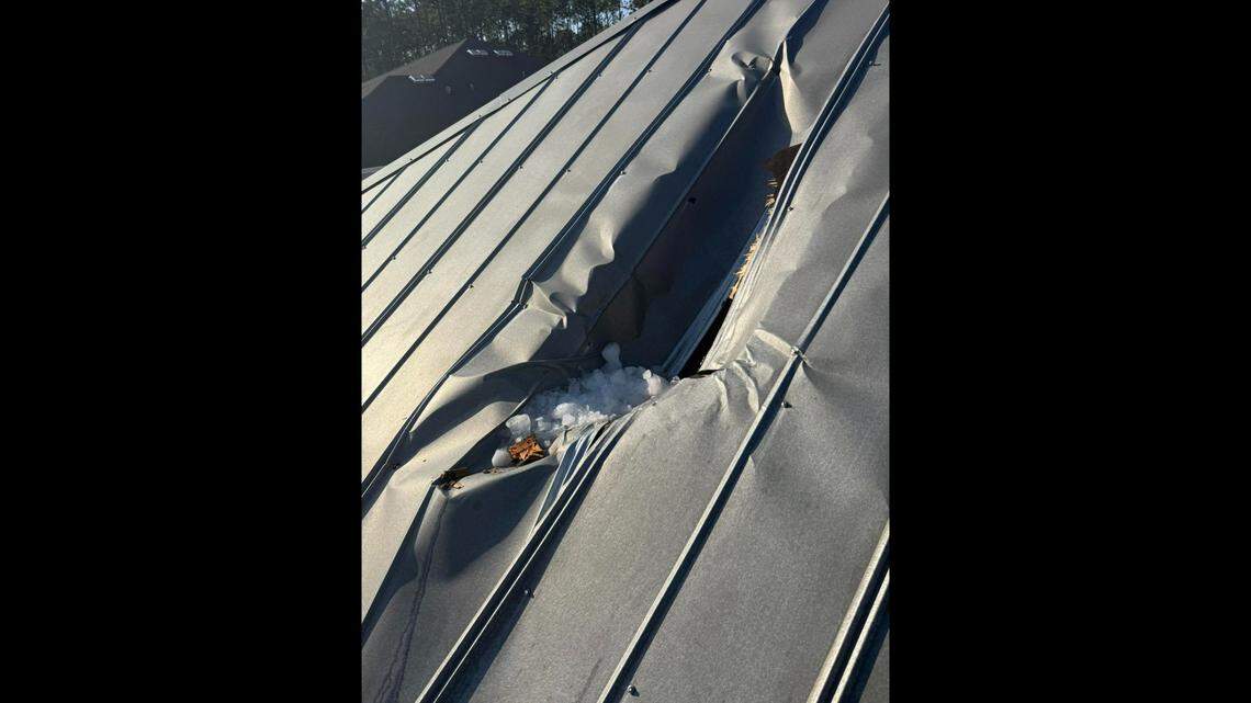 The chunk of ice crashed through a home’s roof Monday, Feb. 3, in Palm Coast, about a 60-mile drive south from Jacksonville, official said.