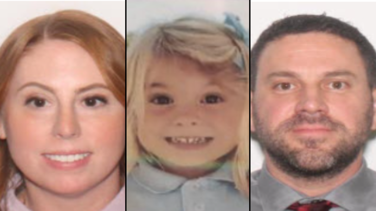 Mary Gingles, her daughter Seraphine Gingles and estranged husband Nathan Gingles, who is accused of killing Mary, her father and a neighbor early Sunday morning in Tamarac, Fla., in Amber Alert photo. He is also accused of kidnapping Seraphine, who Broward Sheriff’s Office deputies say witnessed the murders.