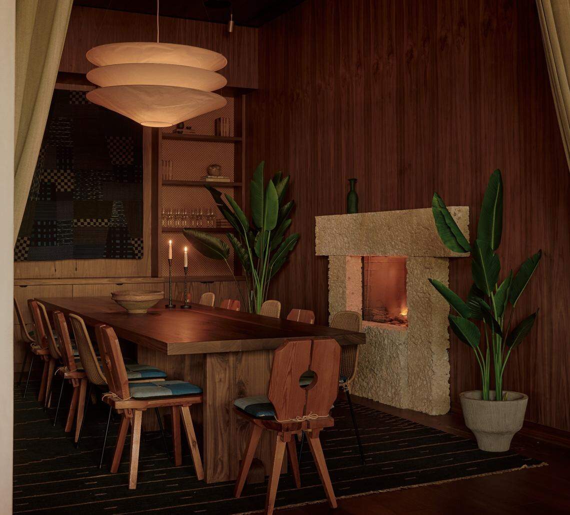 A private dining nook at Uchiko in Miami Beach.