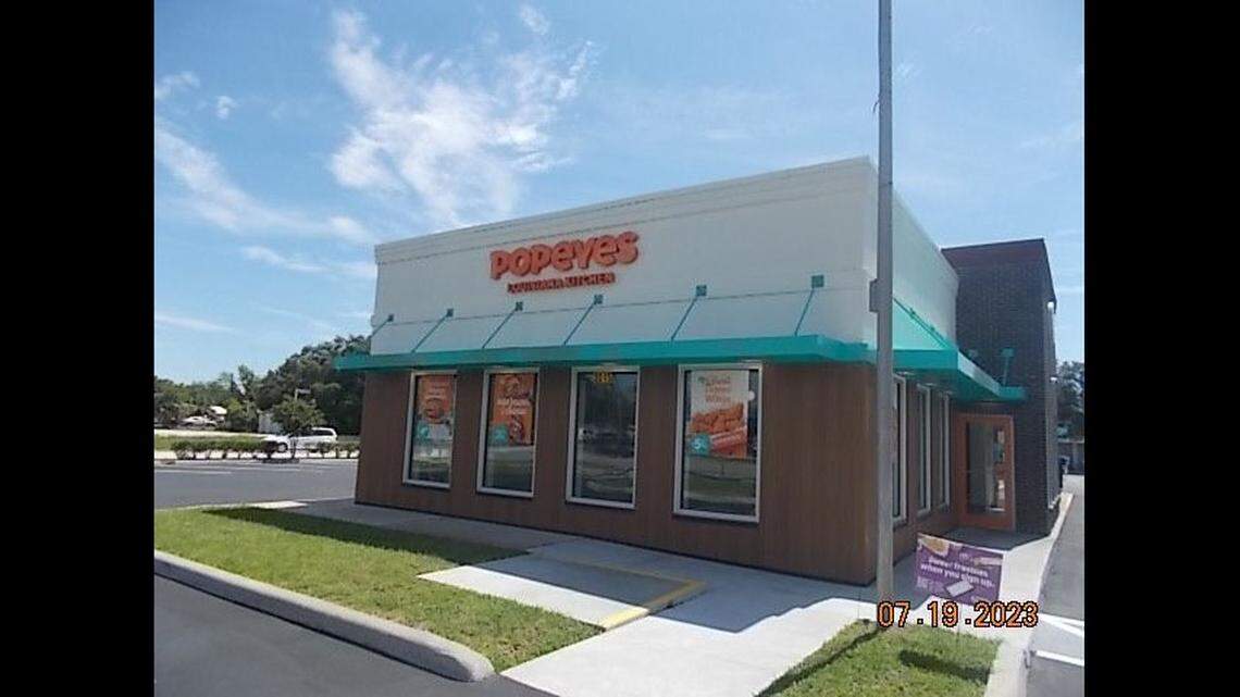 This Popeyes Louisiana Kitchen at 2015 N. Wickham Rd. in Melbourne is among the stores being closed in Sailormen, Inc.’s Chapter 11 bankruptcy.