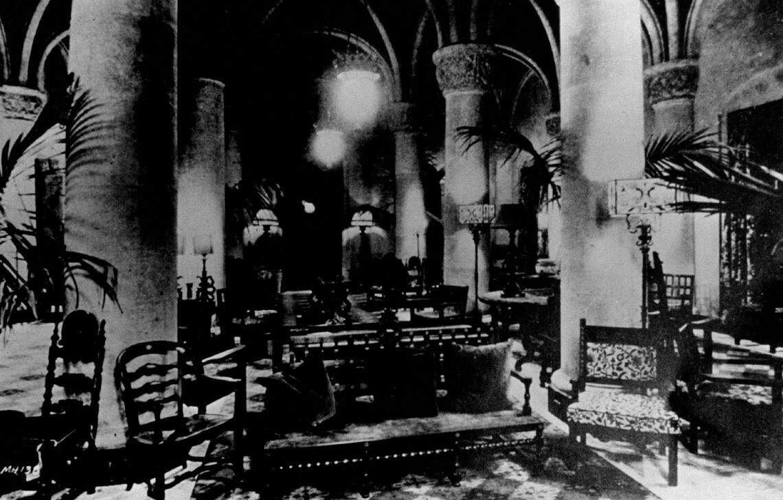 Th lobby lounge at the Biltmore in 1926.