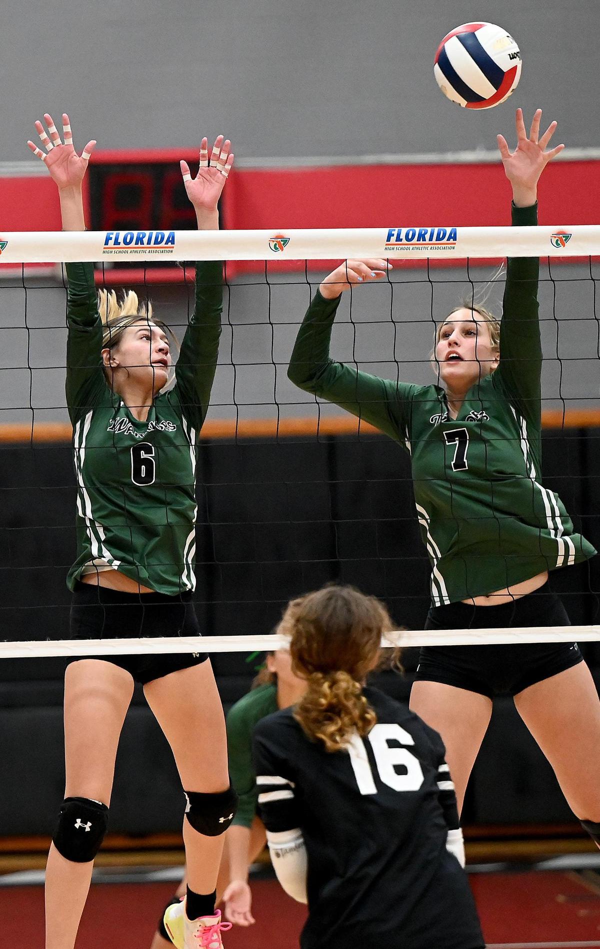 Westminster Christian School takes on Clearwater Central Catholic in a Class 3A Volleyball State Championship match at Polk State College. Sunday November 13th, 2022.(Photo/Chris Tilley)
